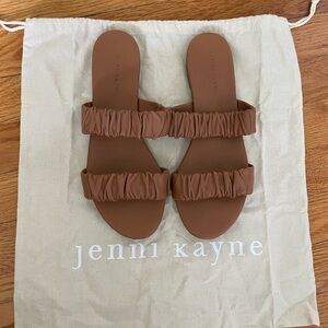 Jenni Kayne Dune Leather Sandal in Camel, size 38